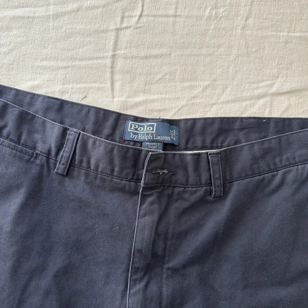 Polo Ralph Lauren Prospect Shorts Mens 38  Blue Cotton Classic Chino Flat Front‎